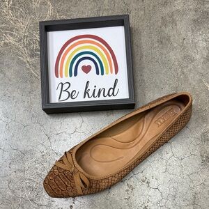 Born Brown Textured Flats